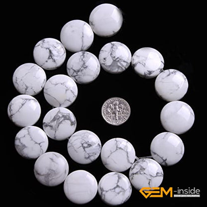 GEM Inside White Pine Coin 20mm Smooth Agate Beads for Jewelry Making Pendant