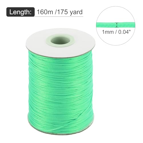 Waxed Cord 1mm Waxed Polyester Cord 175 Yard Wax String for Bracelet Making
