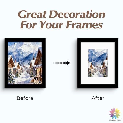 Mat Board Center 25 Pack 8x10 Picture Mat for 5x7 Photo White