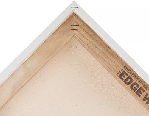 Creative Mark The Edge Deluxe Cotton 1-1/2" Deep Stretched Canvas for Painting, 24"x30" Pack of 3, 14oz. Primed Weight, Universal Archival Priming, Medium Tooth, Hand-Stretched Canvas for Painters