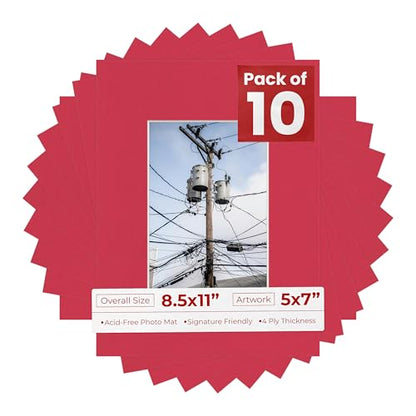 5x7 Mat for 8.5x11 Frame (10 Count)