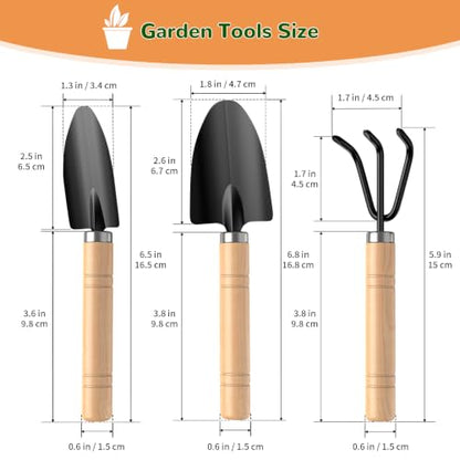 3 Pcs Mini Garden Tool Set with Small Trowel (3 Count)