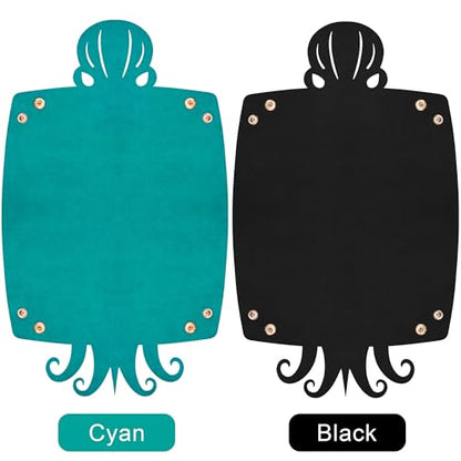 2 Pieces Octopus Dice Rolling Tray PU Leather Dice Mat Folding Scroll (2 Count)