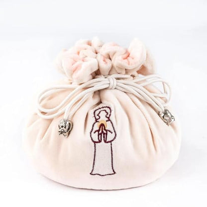 Large Dice Bags with Pockets Beige Storage Bag for DND RPG Games