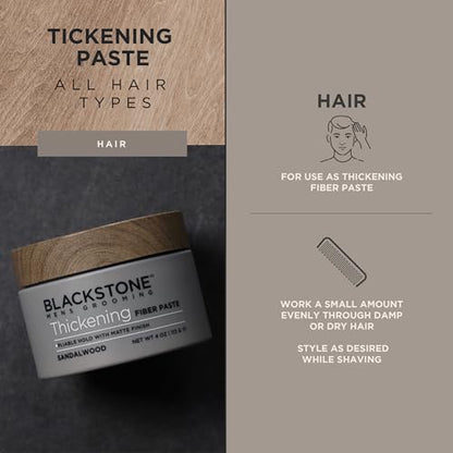 Men's Grooming Thickening Fiber Paste Gel for Hair Styling (4 Ounce)
