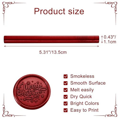 15Pcs Christmas Sealing Wax Sticks for Wax Seal Stamp (15 Count)