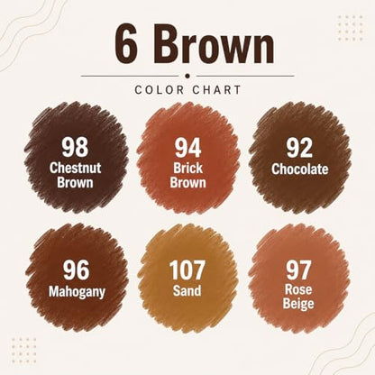 6 Pack Skin Tone Brown Alcohol Markers (6 Count)