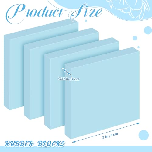 24 Pcs 2" x 2" Rubber Carving Blocks Linoleum Blocks for Printmaking (24 Count)