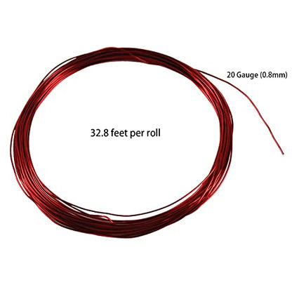 25 Rolls 820 Feet Colored Aluminum Craft Wire 0.8 mm Flexible Metal Artistic Jewelry Beading Wire (820 Foot)