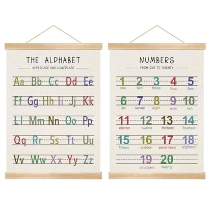 Alphabet and Numbers Wall Chart Set of 2 (2 Count)