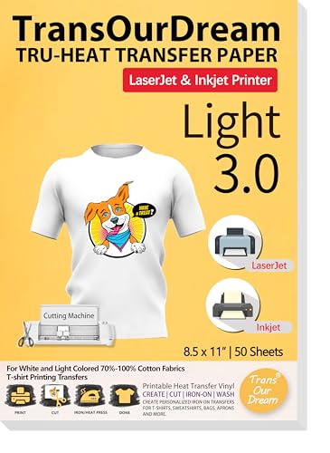 Tru Heat Transfer Paper for Inkjet & LaserJet Printer (35 Ounce)