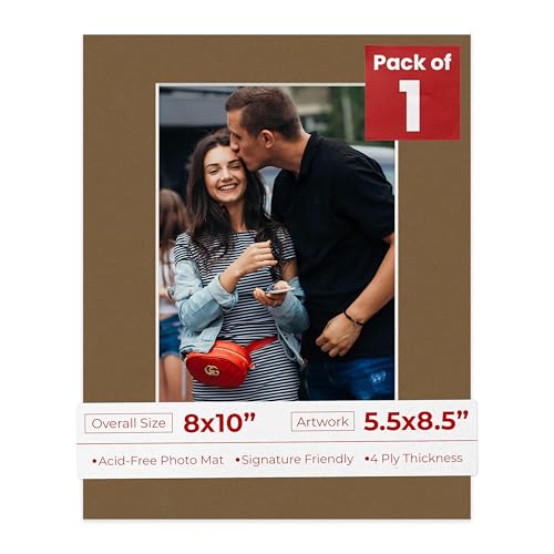8x10 Mat Bevel Cut for 5.5x8.5 Photos
