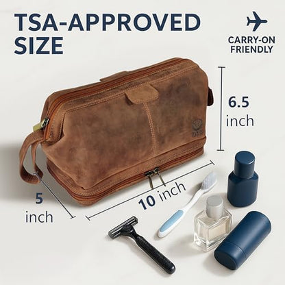 Leather Toiletry Bag for Men