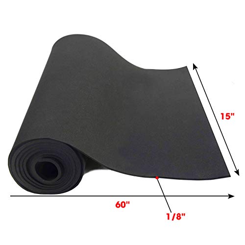 Neoprene Sponge Foam Rubber Sheet Roll (6.25 Sq Ft)