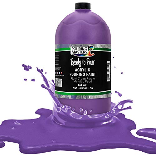 Pouring Masters Plum Crazy Purple Metallic Pearl Ready to Pour Acrylic Pouring Paint (64 Fl Oz)