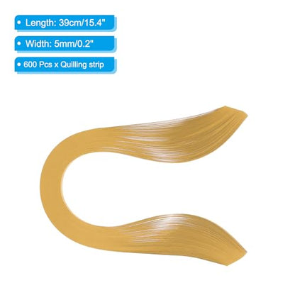 Quilling Strips Paper 600pcs 5mm 39cm Origami Paper Quilling Kits for Art DIY Hand Craft Christmas