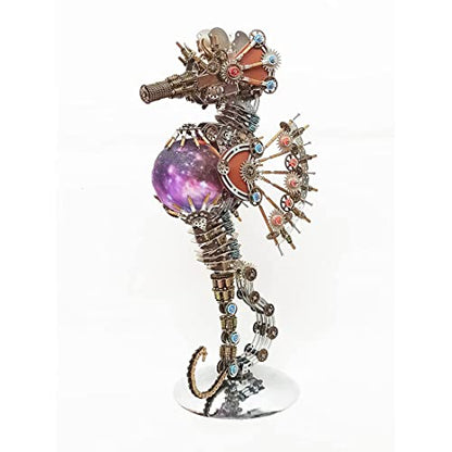 Meatalkitor 3D Puzzle Steampunk Seahorse Lamp