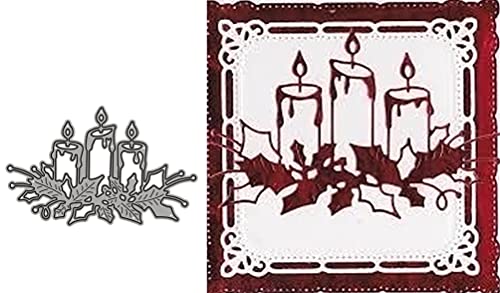 Metal Cutting Dies DIY Merry Christams Embossing Stencil Template Scrapbooking Card Making Mold Photo Album Arts Crafts Tools (3 Count)