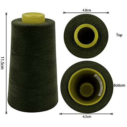 4 Cones of 3000 Yards Each Spool Thread for All Purpose (36000 Foot)