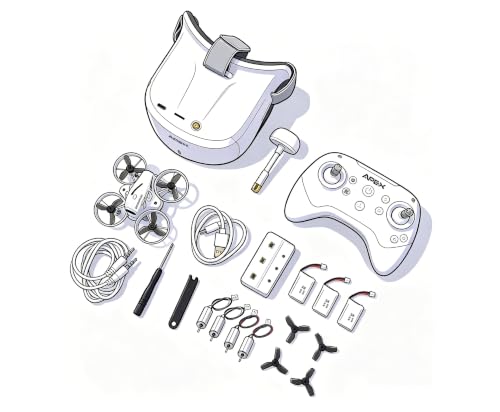FPV Drone Kit with 120° Wide FPV Goggles