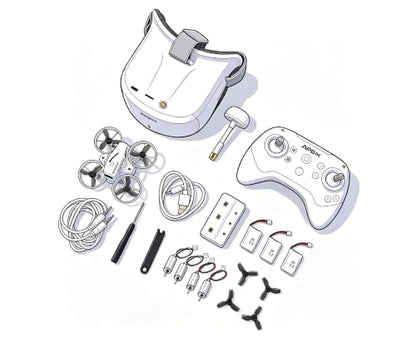 FPV Drone Kit with 120° Wide FPV Goggles