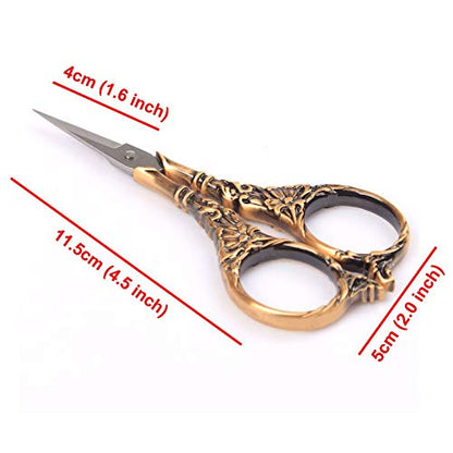 Vintage European Style Scissors Stainless Steel for Cross Stitch