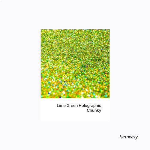 Resin Glitter Lime Green Holographic 100g Chunky (3.5274 Ounce)