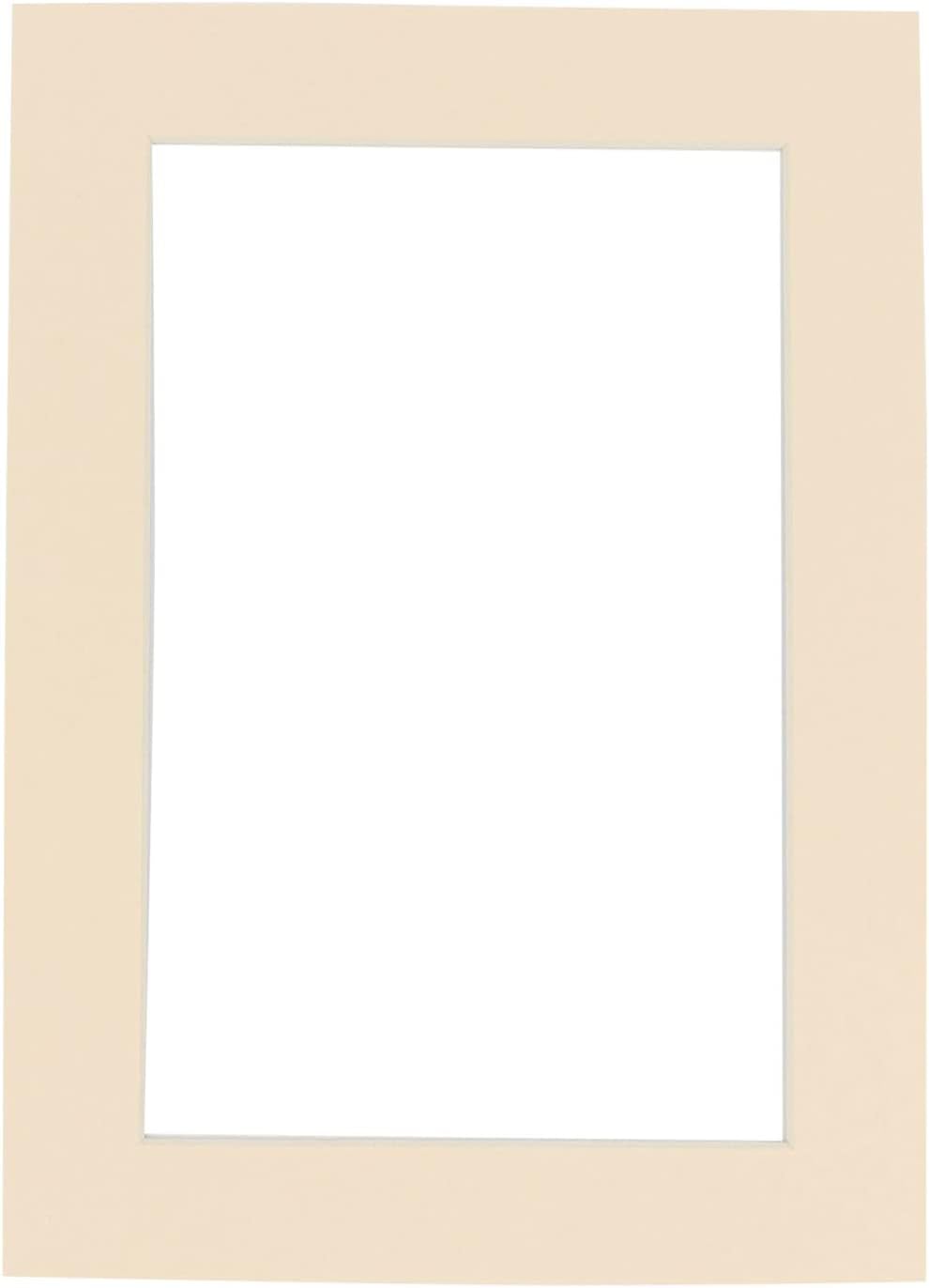 Poster Palooza Pack of TEN 11x14 Mats Bevel Cut for 8.5x11 Photos - Acid Free Cream Precut Matboards For Pictures, Photos, Framing - 4-ply Thickness