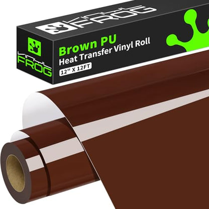 Brown Heat Transfer Vinyl Roll 12" x12ft Matte HTV Vinyl