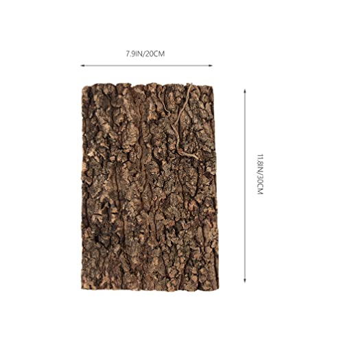 Cork Bark 3Pcs Plants Decor Cork Terrarium Background Decorative Tree Bark Adornment Reptile Climbing Plaything for Gecko Lizard Tortoise Frog Bearded Dragon Tank Access