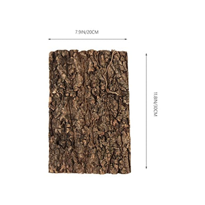 Cork Bark 3Pcs Plants Decor Cork Terrarium Background Decorative Tree Bark Adornment Reptile Climbing Plaything for Gecko Lizard Tortoise Frog Bearded Dragon Tank Access