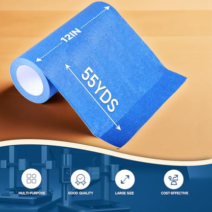 Wide Blue Painters Tape 12 Inch x 55 Yards Masking Tape (165 Foot)