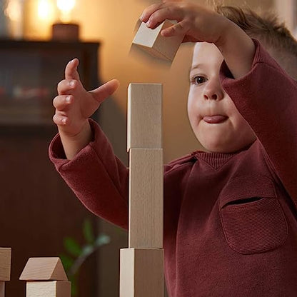 Wooden Building Blocks 60 Piece Set