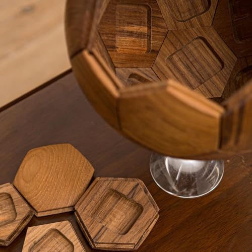 3D Wooden Soccer Ball Puzzle Educational Toy Gift for Kids (32 Count)