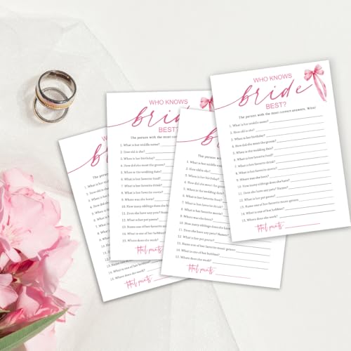 Wedding Shower Games Cards