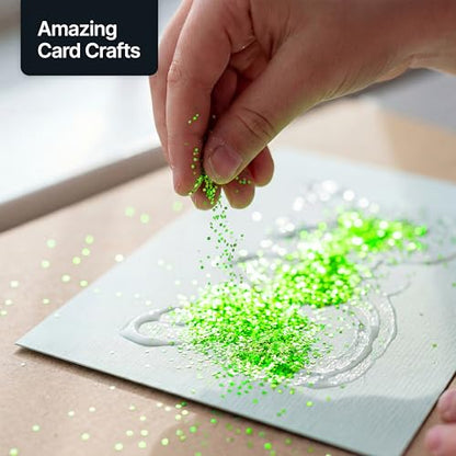 Craft Glitter Shaker Fluorescent Green 110g Ultrafine (3.8 Ounce)