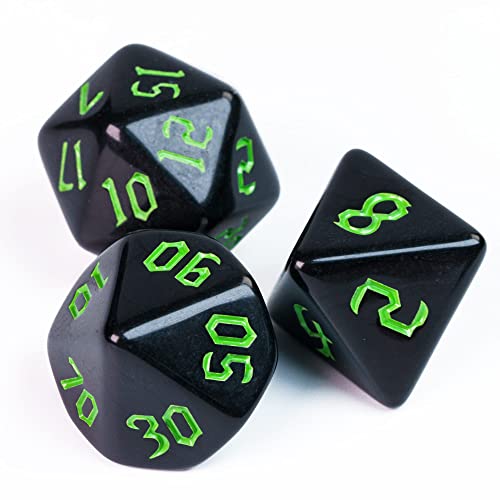 DND Dice Set D&D Polyhedral Dice with Leather Dice Bag (7 Count)