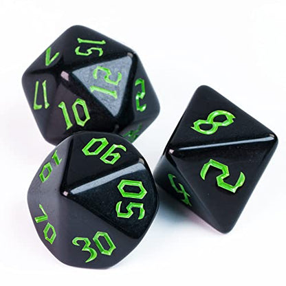 DND Dice Set D&D Polyhedral Dice with Leather Dice Bag (7 Count)