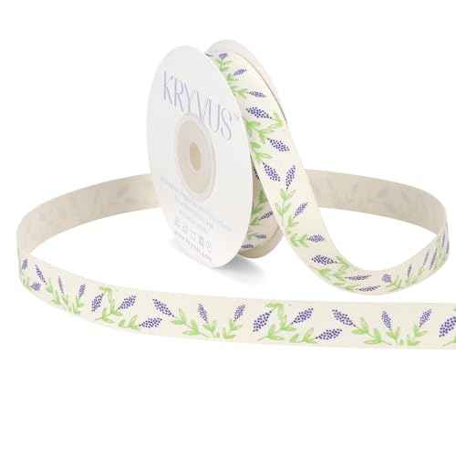 Lavender Floral Cotton Ribbon 5 (36 Foot)