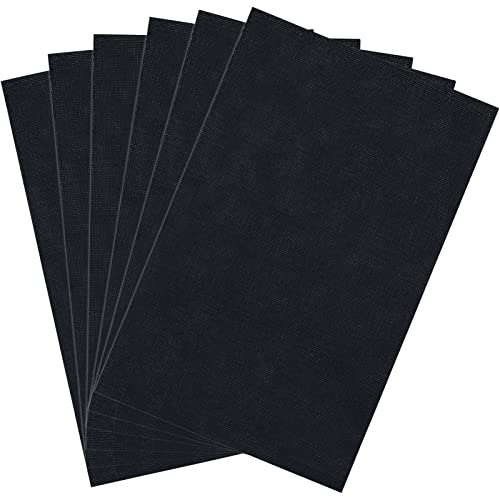 6 Pieces Aida Cloth 14 Count Black Cross Stitch Fabric