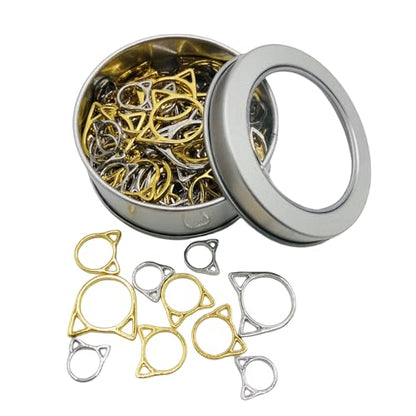 30PCS Cat Stitch Marker Knitting Stitch Markers Metal Crochet Markers Ring Crocheting Accessories for Weaving