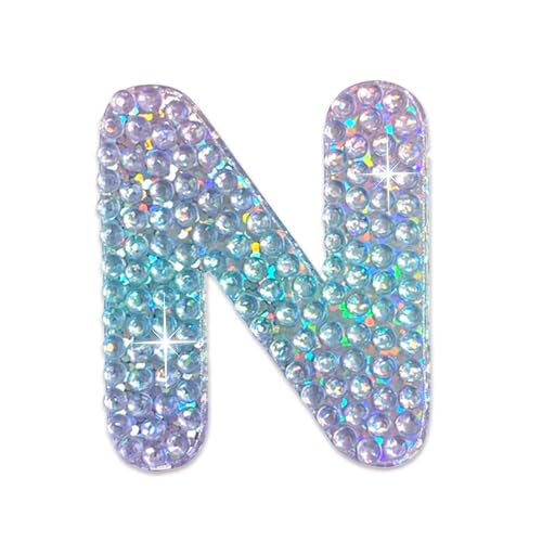Sparkly Rhinestone Alphabet Letter Sticker N