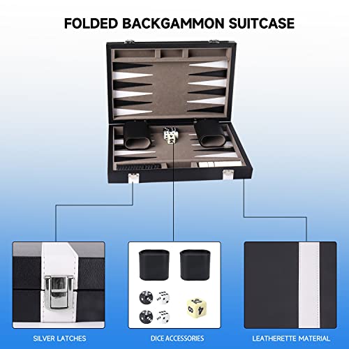 GSE Premium Leather Backgammon Board Game Set