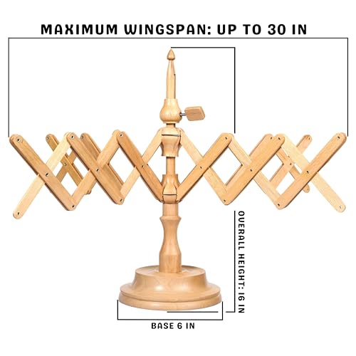 Wooden Yarn Ball Winder & Table Top Swift Set