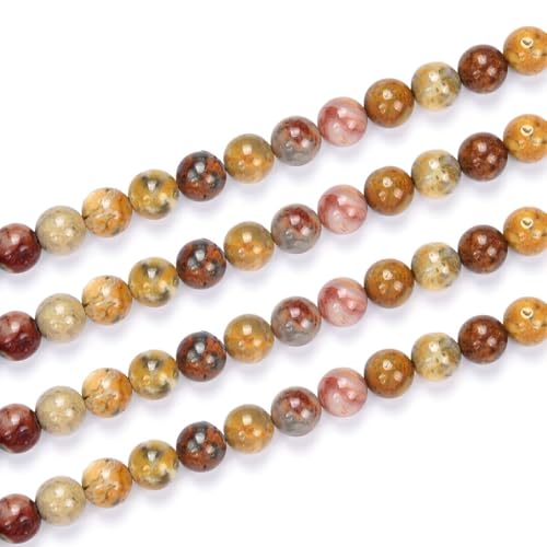 180pcs Adabele Natural Crazy Lace Agate Gemstone 4mm (180 Count)