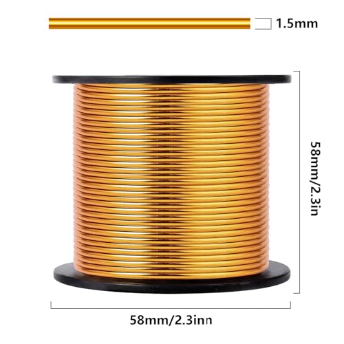 75FT 16 Gauge Bendable Dark Gold Aluminum Craft Wire for DIY Jewelry Making (75 Foot)