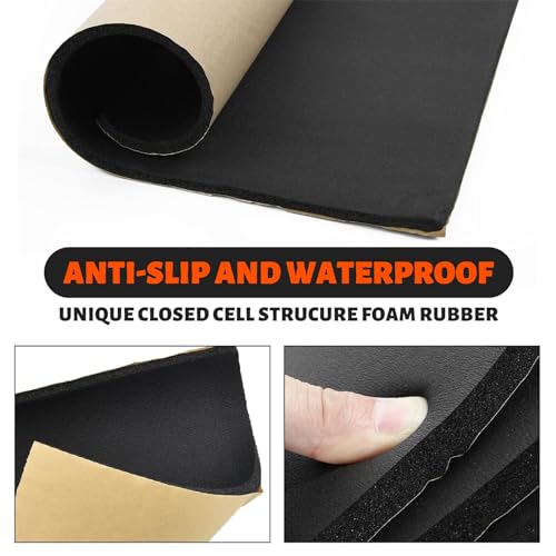 3 4''T x 12''W x 59''L Neoprene Sponge Foam Rubber Sheet Roll with Self