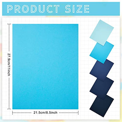 100 Sheets 5 Shades Cardstock Paper (100 Count)