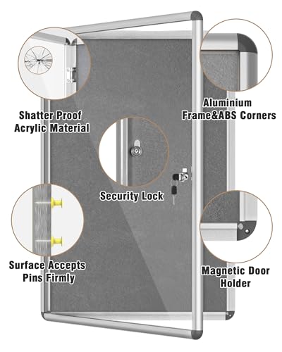 36"x24" Enclosed Bulletin Board