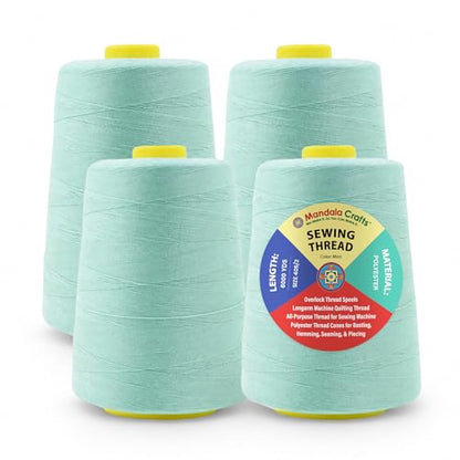 40S 2 Mint Polyester 4 Pack of Serger Threads Cones (4 Count)